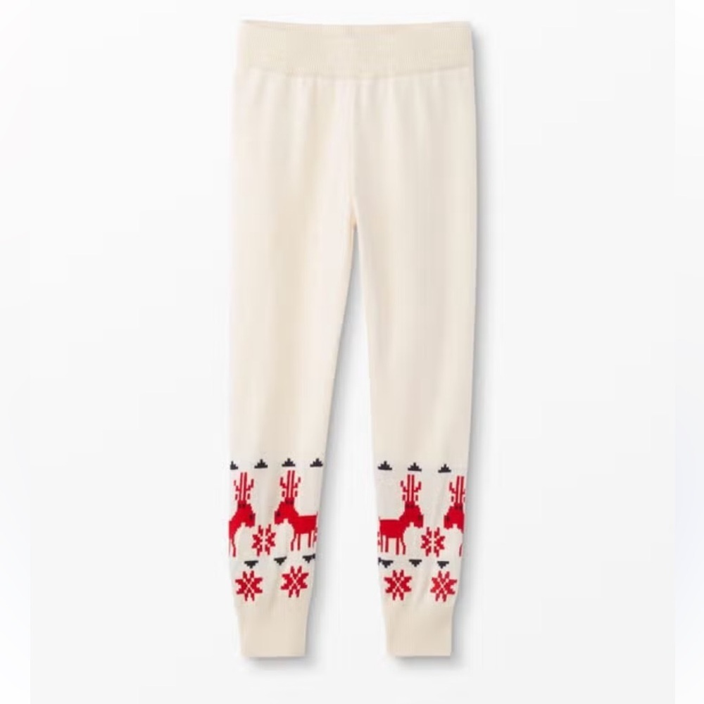 Hanna Andersson cream sweater leggings size 8
